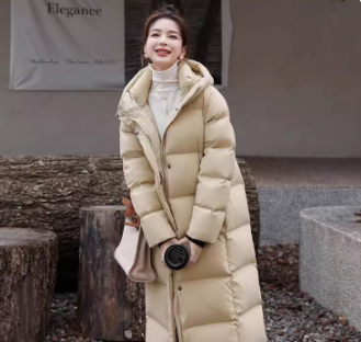 2023新款冬裝長款羽絨服女過膝到腳踝95白鴨絨超長加厚東北外套男