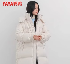 鴨鴨羽絨服女2023新款秋冬季爆款長款加厚保暖今年流行好看的外套